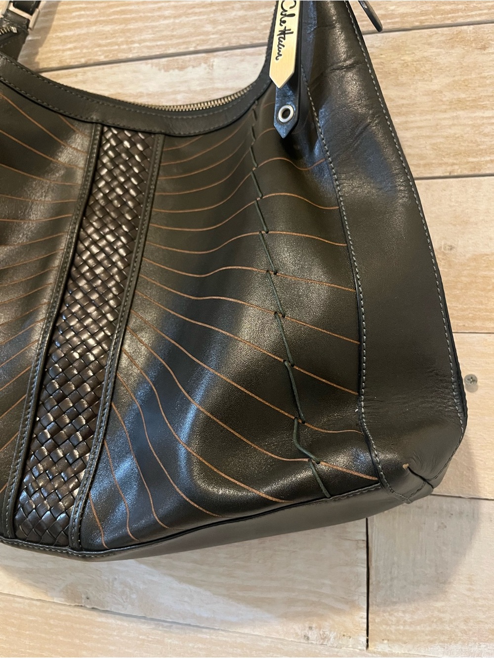Cole Haan Huarache Leather Handbag-Vintage - Picture 9 of 11